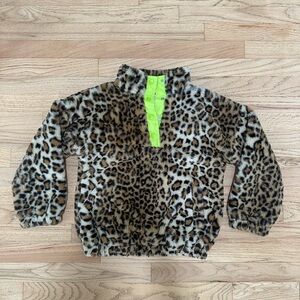 Nordstrom - Treasure & Bond - leopard fleece - Girls 10-12